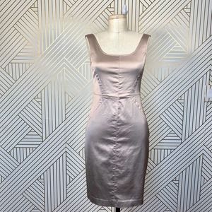 Tara Jarmon Champagne Satin Wiggle Dress